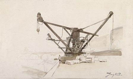 Lifting Machine by Johan Barthold Jongkind art print