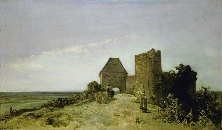 Ruins Of The Chateau De Rosemont, 1861 by Johan Barthold Jongkind art print