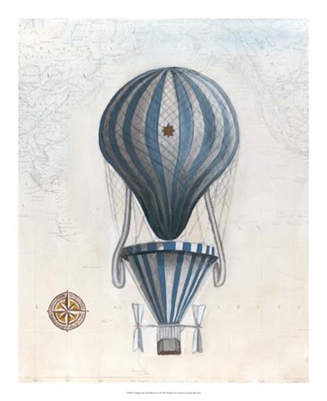 Vintage Hot Air Balloons IV by Naomi McCavitt art print