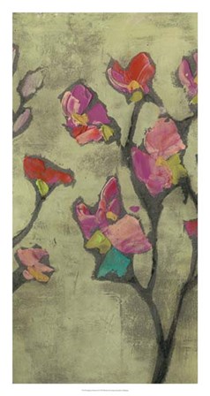 Impasto Flowers II by Jennifer Goldberger art print