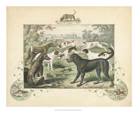 A Group of Hounds art print