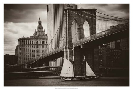 The Sailboat &amp; the Bridge by John Brooknam art print