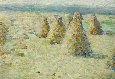Haystacks In Normandy, 1887-89 by Charles Angrand art print
