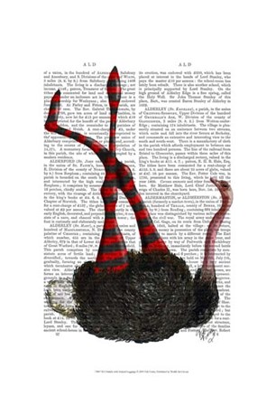 Ostrich with Striped Leggings by Fab Funky art print