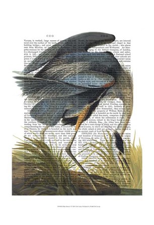 Blue Heron 1 by Fab Funky art print