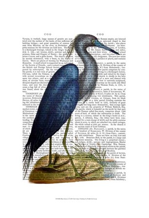 Blue Heron 2 by Fab Funky art print