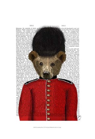 Guardsman Bear by Fab Funky art print