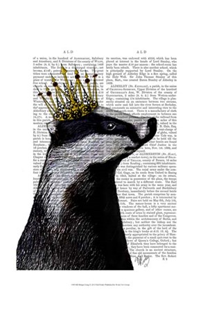Badger King I by Fab Funky art print