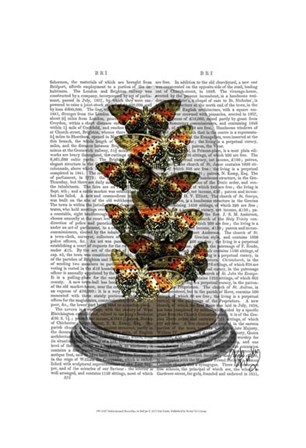 Multicoloured Butterflies in Bell Jar by Fab Funky art print