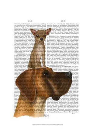 Great Dane and Chihuahua by Fab Funky art print