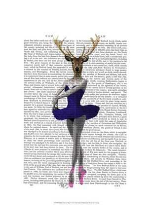 Ballet Deer in Blue I by Fab Funky art print