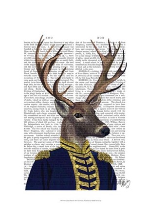 Captain Deer by Fab Funky art print