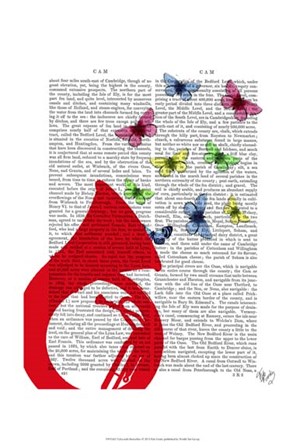 Tuba with Butterflies by Fab Funky art print