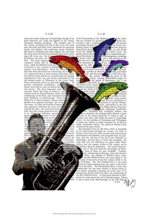 Tuba And Fish by Fab Funky art print