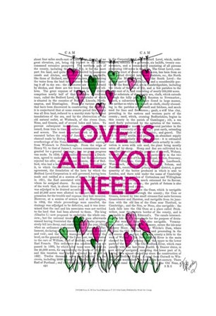 Love Is All You Need Illustration by Fab Funky art print