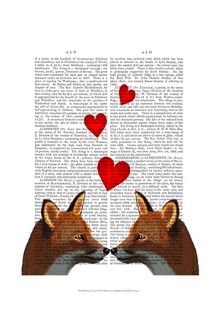 Foxes in Love by Fab Funky art print