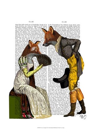 Foxes Courting by Fab Funky art print