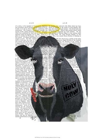 Holy Cow by Fab Funky art print
