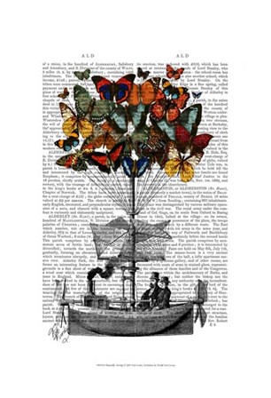 Butterfly Airship by Fab Funky art print
