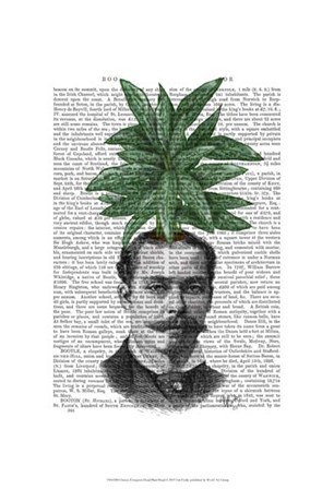 Chinese Evergreen Head Plant Head by Fab Funky art print