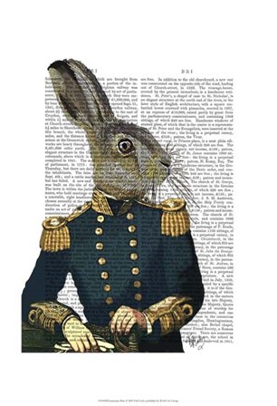 Lieutenant Hare by Fab Funky art print