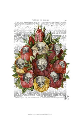 Bouquet of Skulls by Fab Funky art print