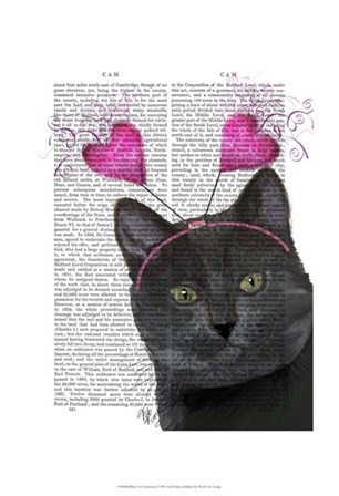 Black Cat Valentines by Fab Funky art print