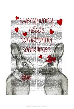 Everybunny by Fab Funky art print
