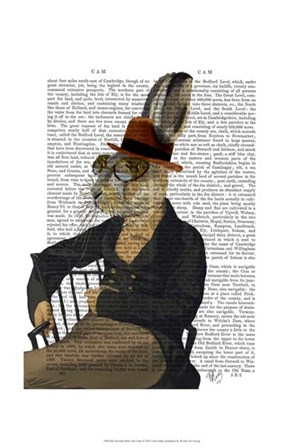 Horatio Hare On Chair by Fab Funky art print