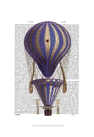 Tiered Hot Air Balloon Blue by Fab Funky art print