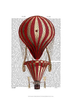 Tiered Hot Air Balloon Print Red by Fab Funky art print