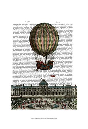 Airship Over City by Fab Funky art print