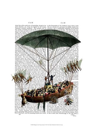 Diligenza And Flying Creatures by Fab Funky art print