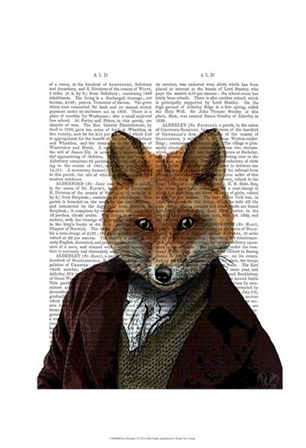 Fox Portrait 2 by Fab Funky art print