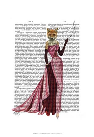 Glamour Fox in Pink by Fab Funky art print