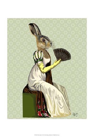 Miss Hare by Fab Funky art print