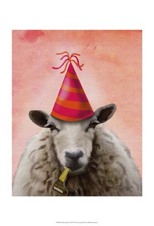Party Sheep by Fab Funky art print