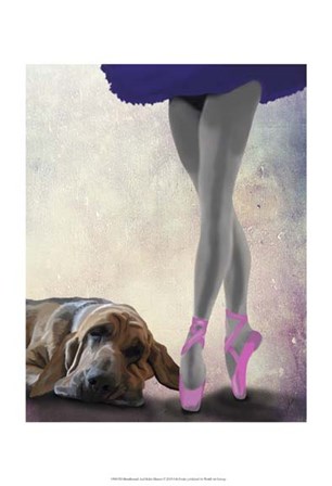 Bloodhound And Ballet Dancer by Fab Funky art print