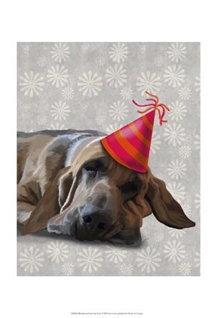 Bloodhound After the Party by Fab Funky art print