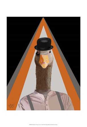 Clockwork Orange Goose by Fab Funky art print