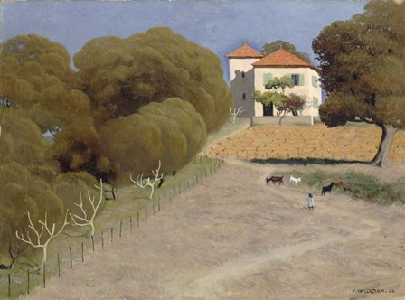 House with Red Roof, 1924 by Felix Vallotton art print