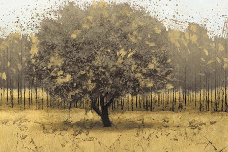 Golden Trees I Taupe by James Wiens art print
