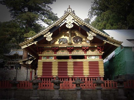 Nikko Architecture With Gold Roof by Naxart art print