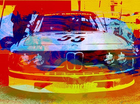 BMW Racing Watercolor by Naxart art print