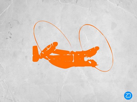 Orange Plane 1 by Naxart art print