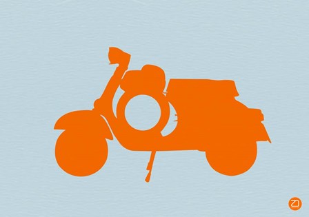 Orange Scooter by Naxart art print