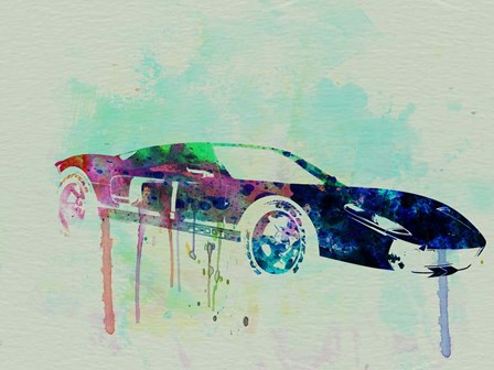 Ford GT Watercolor 2 by Naxart art print