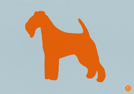 Fox Terrier Orange by Naxart art print
