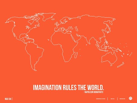 World Map Quote 3 by Naxart art print