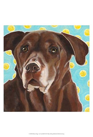 Dlynn&#39;s Dogs - Get Your Ball by Dlynn Roll art print